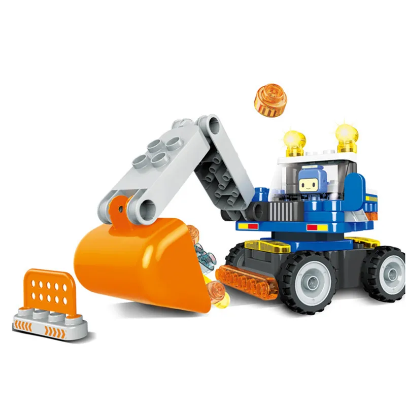 90Pcs Big Size City Engineering Excavator Multiple Shapes Building Blocks Sets - £70.27 GBP+