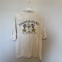 Tommy Bahama Shirt Mens XL Ivory Silk Camp Final Shake Down Margarita Fl... - $29.87