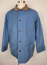 LL Bean Mens Blue Cotton Barn Jacket Work Chore Coat XXL Tall - £31.01 GBP