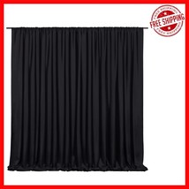 Elegant Black Backdrop Curtains (2 Panels: 5ft x 10ft) for Events &amp; Phot... - $800.04 MXN