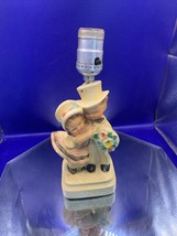 vintage art deco figural lamp Chalkware Needs New Cord - £10.75 GBP