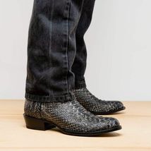 KANSAS Genuine Snake Skin Cowboy Boot from the Western Collection White image 2
