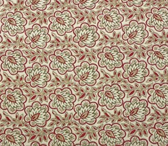 Ballard Designs Bembridge Red Flax Floarl Paisley Multiuse Fabric By Yard 54&quot;W - £17.63 GBP