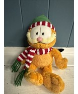EUC Ty Beanie Buddies Buddy Garfield Christmas Elf Plush Cat 2006 Ty - $169.45 MXN