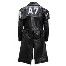 A7 Vegas Veteran Ranger Armor Duster Black Leather Trench Coat - £93.58 GBP+