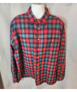 High Sierra Vintage Mervyn&#39;s Men’s Shirt XL Plaid Button Up Long Sleeve Red - £18.24 GBP