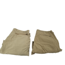 Lot of 2 Ex Officio Pants Men Cargo Khaki  Nylon Blend Zipper Pockets 42... - $42.54