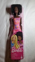 New African American Rare BARBIE Afro Doll Pink Logo Print Dress w Sandals GBK92 - £16.52 GBP