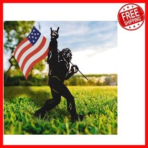 Patriotic Bigfoot Garden Stakes: Handcrafted Metal Decor for Yard Art - $45.58