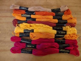 J&amp;P Coats Red Yellow Embroidery Floss Cross Stitch Thread Variety Color ... - $14.88
