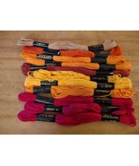 J&amp;P Coats Red Yellow Embroidery Floss Cross Stitch Thread Variety Color ... - £11.70 GBP