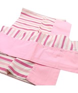 Vintage Pink &amp; Cream Striped Pillowcase Set - $28.06