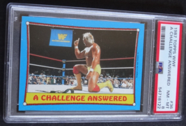 1987 Topps WWF #36 Hulk Hogan A Challenge Answered Wrestling Card PSA 8 NM-MT - £59.95 GBP