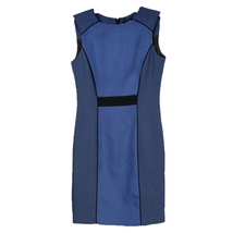 Tahari Arthur S Levine Womens Blue Sleeveless Career Sheath Dress Size 4 - £22.40 GBP
