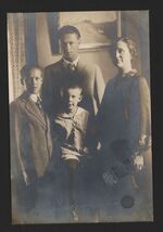 SNAPSHOT from Album * Family Photo Father Mother and 2 Boys - no names l... - $7.95