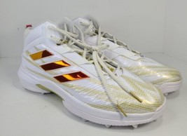 RARE Adidas GZ8577 All American Bowl Football Cleats White/Metallic Gold Size 17 - £142.78 GBP