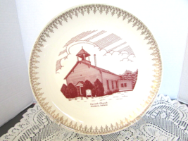 RELIGIOUS COLLECTOR PLATE CORINTH CHURCH PITTSBORO INDIANA 10.25&quot; ROSE C... - $183.60 MXN
