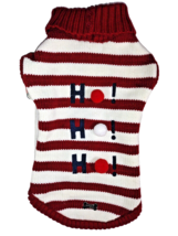 Barkley and Finn Dog Red White Striped Christmas Sweater Jacket Vest Large - £7.65 GBP