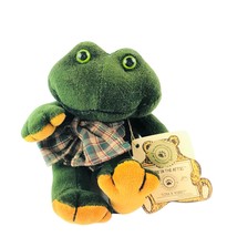 Boyds Bears &amp; Friends Ezra R Ribbit Bears in the Attic Green Frog 1999 6.5&quot; Vtg - £11.36 GBP