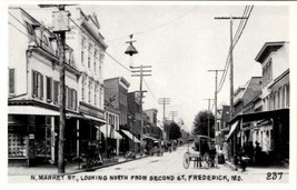 Frederick Maryland N Market From Second St Horse Carriage Repro Postcard U14 - £7.79 GBP