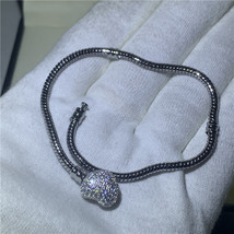 Statement Silver colour 925 3mm Basic Chain Fit Bracelet DIY Charms Beads Bracel - £12.29 GBP