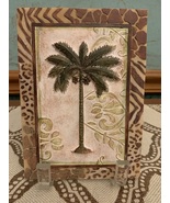 Raised Relief Artist Signed Palm Tree Decorative Plaque - £3.97 GBP