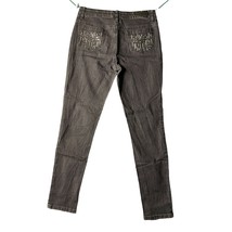 Mudd Girls Size 16 Jegging Black Jeans Denim Sequin Silver Pockets - £11.68 GBP
