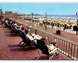 Boardwalk From Marlborough-Blenhiem Hotel Atlantic City NJ Chrome Postca... - £3.13 GBP