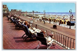 Boardwalk From Marlborough-Blenhiem Hotel Atlantic City NJ Chrome Postca... - $3.91
