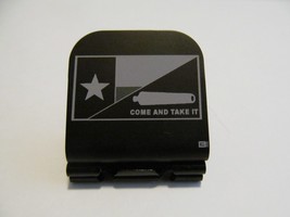 Texas Flag / Come And Take It Cannon Laser Etched Aluminum Hat Clip Brim-it - £9.43 GBP