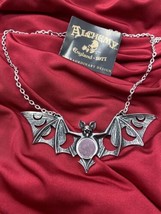 Alchemy Of England P922 Lunaeca Necklace Gothic Pendant Bat Moon Mirror IN HAND - £42.16 GBP