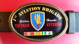 Vietnam Veteran -1st AVIATION BRIGADE- Epoxy Belt Buckle - NEW! - £13.97 GBP