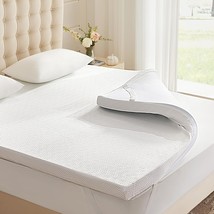 Eiayeebil 2 Inch Memory Foam Mattress Topper Queen White Cover - $61.75