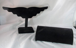 2 Jewelry Display Stands - Angel Wing Earring Stand &amp; Half Moon Bracelet... - $9.00