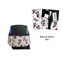Mickey Mouse Red Server Book and Apron Set  - £31.85 GBP