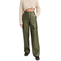 Women Green Genuine Lambskin Leather Pants Handmade Classic Fashionable ... - £84.30 GBP+