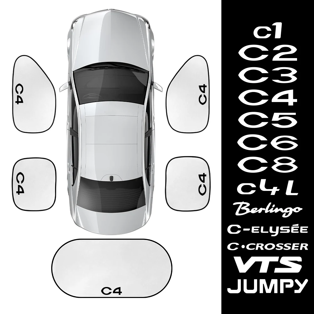 5PCS/Set Car Window Sunshade Cover For Citroen C4 C3 C5 Aircross C1 C Crosser - £11.04 GBP+