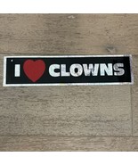 Vintage I Heart Clowns Bumper Sticker ICP  - Minor Wear 12&quot; x 3&quot; Posse - $380.13 MXN