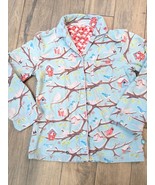 NICK &amp; NORA Birds Pajama Top Size S Christmas Holiday Cardinal birdhouse... - $19.13 CAD