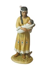 Pocahontas Sacagawea Native Homco Statue Figurine Sculpture Papoose Baby Cowboy - £31.61 GBP