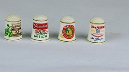 Advertising collectibles Thimbles. Franklin Mint Fine Porcelain. Set of 4 - $28.70