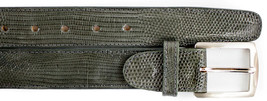 Men&#39;s Belvedere Genuine Lizard Belt Dressy Style 2003 up to size 44 Gray - £191.09 GBP