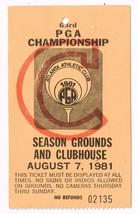 1981 PGA Championship Ticket Stub Friday 8 7 81 2nd Round Larry Nelson - £115.62 GBP