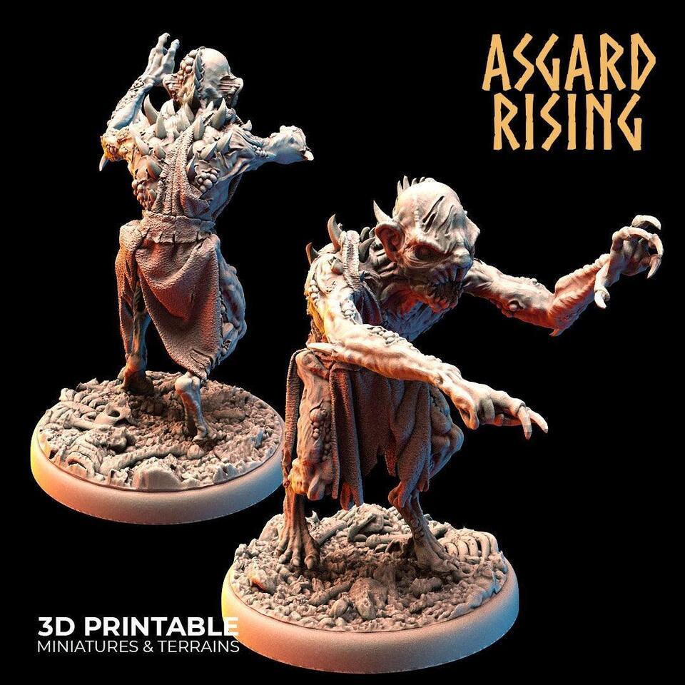 3D Printed Asgard Rising Ghouls Undead Set Round or Square Base 28mm - 32mm Item image 6
