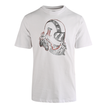Harley-Davidson Men&#39;s T-Shirt White Motorcycle Helmet Short Sleeve (S50) - £15.88 GBP