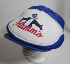 Vintage Hamm&#39;s Beer Newsboy Trucker Winner Flat Hat SnapBack Adjustable Cap Rare - £72.08 GBP