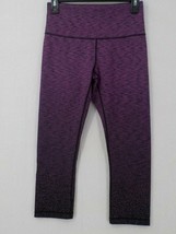 Kirkland Signature Ladies Legging SZ M Purple Flecked Crop Activewear Bottoms - $10.99