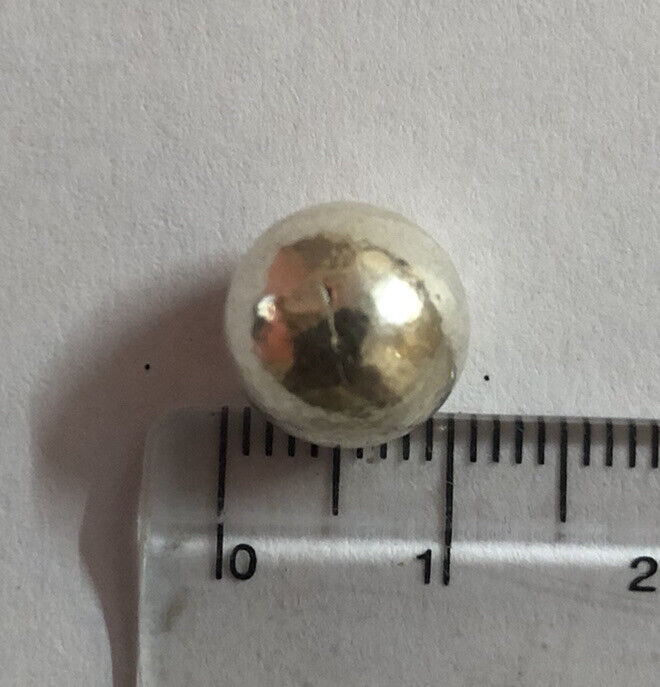 Boule en argent massif religieux hindou en argent pur 999 1 pièce, 4,8-5... - $14.61