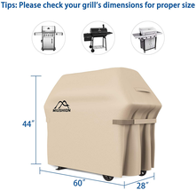 Beige Grill Cover 60&quot; Waterproof for Weber Brinkmann Charbroil Holland Jenn-Air - £23.45 GBP