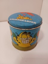 Vintage Garfield Lighthearted Tin 1978 Cheinco Jim Davis Can Made In USA... - $19.79